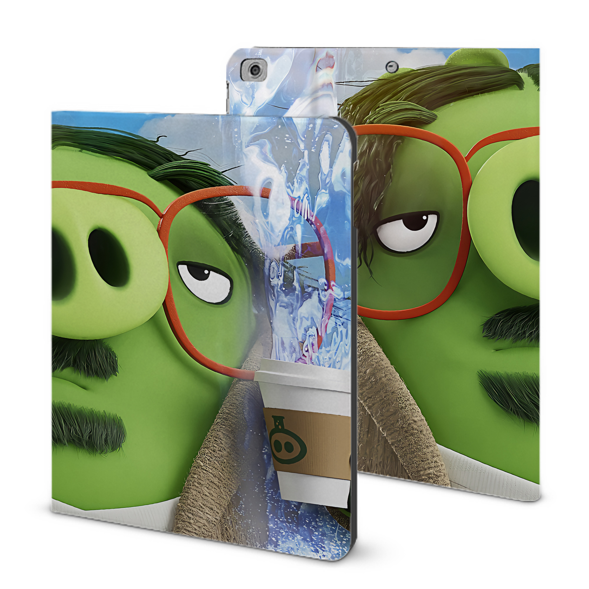 （画像用） Angry Birds アングリーバード IPad ケース ブック型 PUレザー TPU 耐衝撃 軽量 薄型 ペン収納なし 全面保護 IPad 各モデル対応